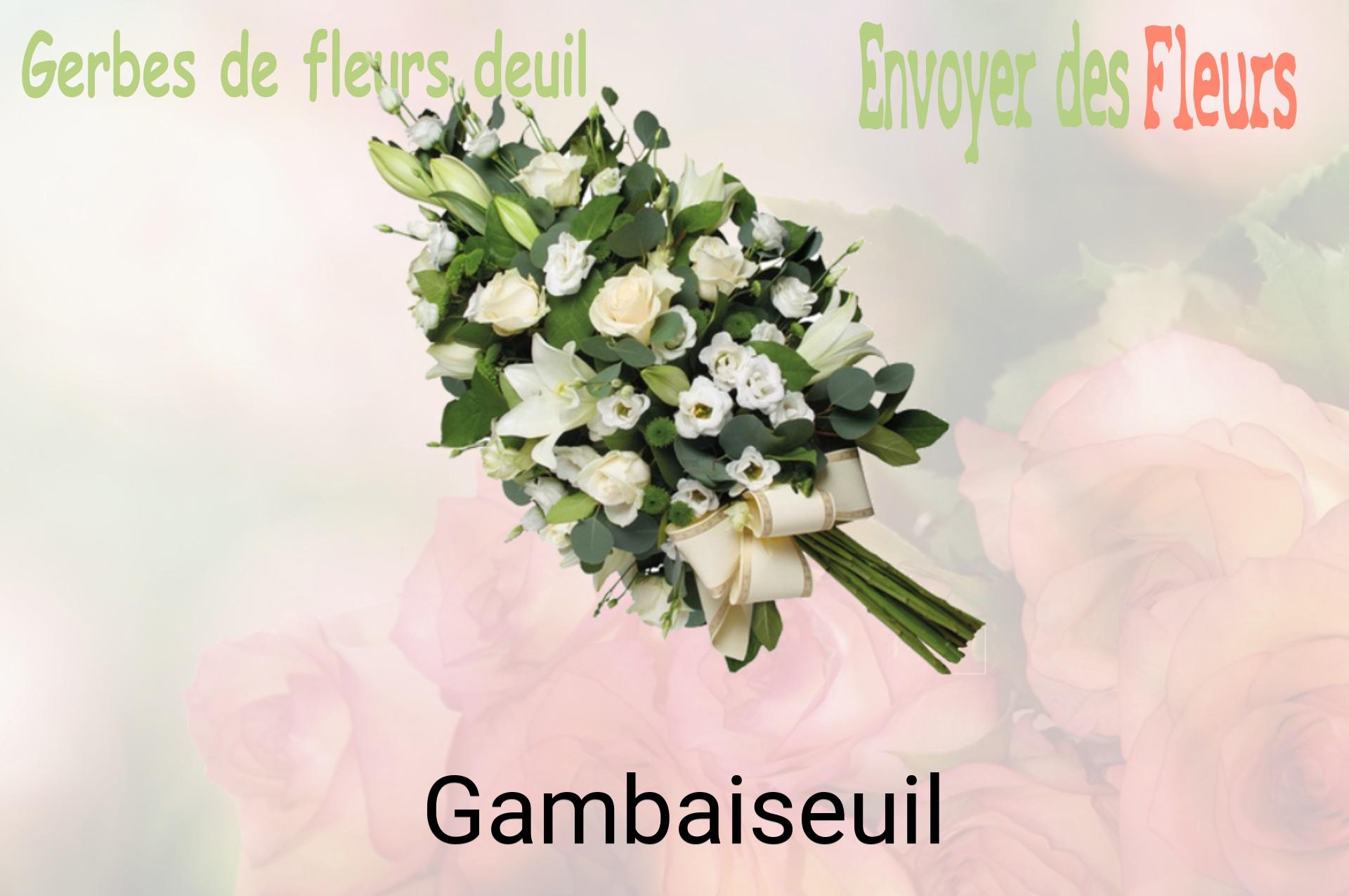 Gerbe de fleurs de deuil livrée à Gambaiseuil